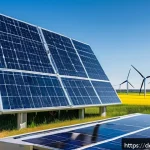 Home 20 그린 수소의 투자 리스크 관리 - A modern renewable energy research facility in Germany focused on green hydrogen production, featuri...