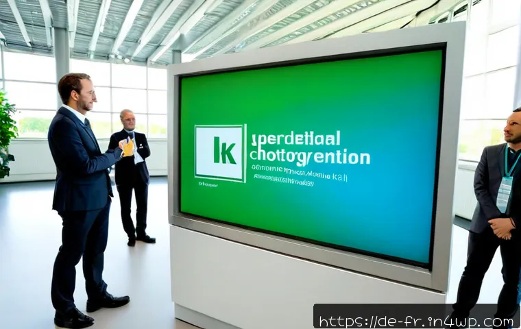 세계적인 그린 수소 포럼과 컨퍼런스 - Photorealistic international green hydrogen conference in a modern Berlin convention hall, diverse E...